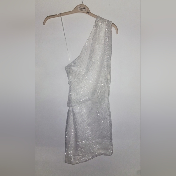 NWT- IRO PARIS Haidi One-Shoulder Mini Dress Sz 2 - Picture 3 of 6